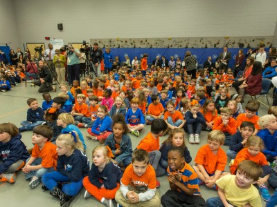 Madison Station students before assembly