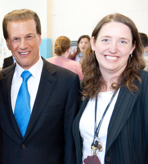 Kristin Drake with Milken Educator Awards Founder Lowell Milken