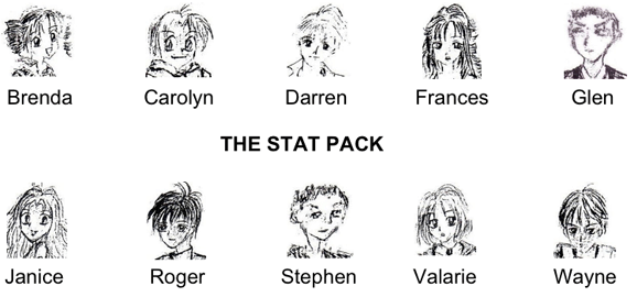 The Stack Pack characters