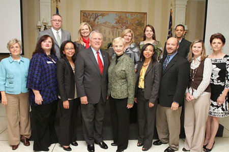 After receiving her Milken Educator Award, Rachel Willis (GA ’10) was asked to join Governor Nathan Deal’s board of educational advisers. They talked to the governor about ways to improve elementary and secondary education, effectively evaluate teachers, prioritize education in the face of budget cuts and reward excellence in schools. 