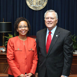 Rachel Willis (GA ’10) and Georgia Governor Nathan Deal