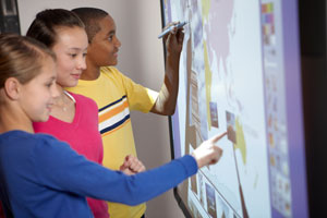 Students use the ActivClassroom system