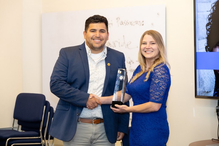 Caleb Flores and Heidi Albin Obelisk Presentation