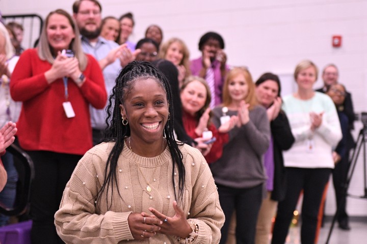 LHS charday wilson walking up