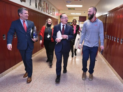 efms luke kanine greg gallagher hallway