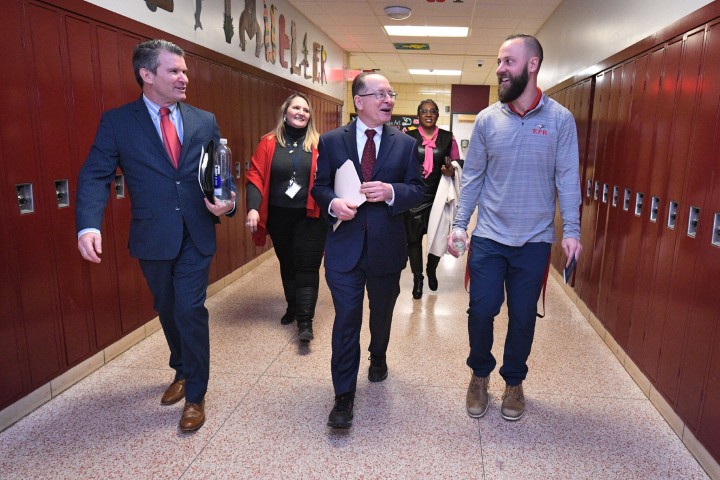 efms luke kanine greg gallagher hallway