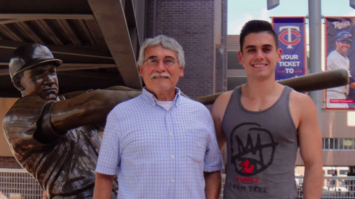 Dr Hector Ibarra, left, with his son Derek.