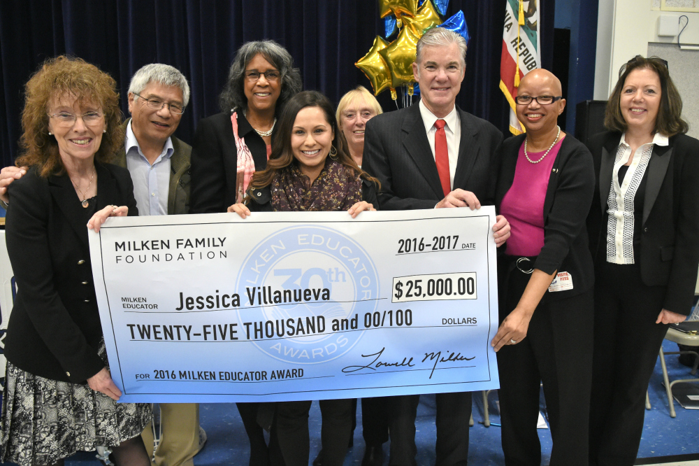 Jessica Villanueva check veteran Milken Educators 1000w